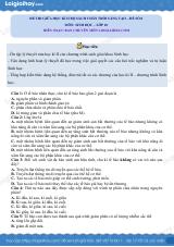 Đề thi giữa học kì 2 Sinh 10 Chân trời sáng tạo - Đề số 8